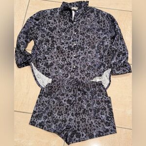 ✨NWT✨ Free People Early Morning Cottob Short PJs Size Small Color Evening Combo